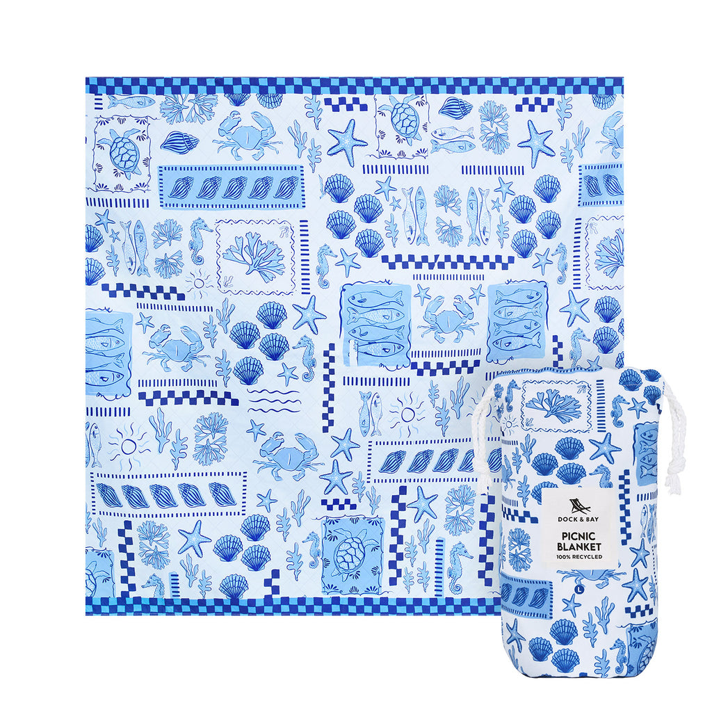 dock and bay picnic blanket