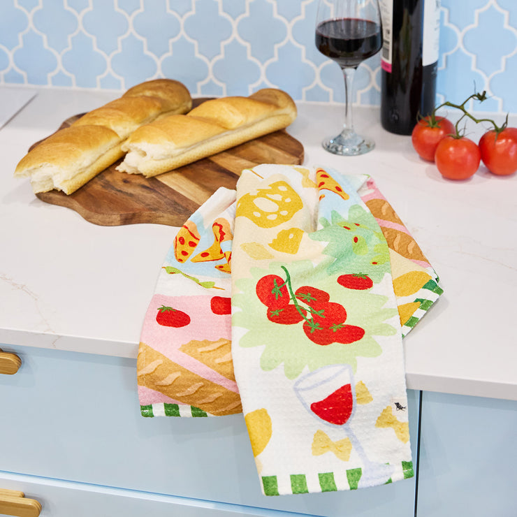 dock and bay tea towel
