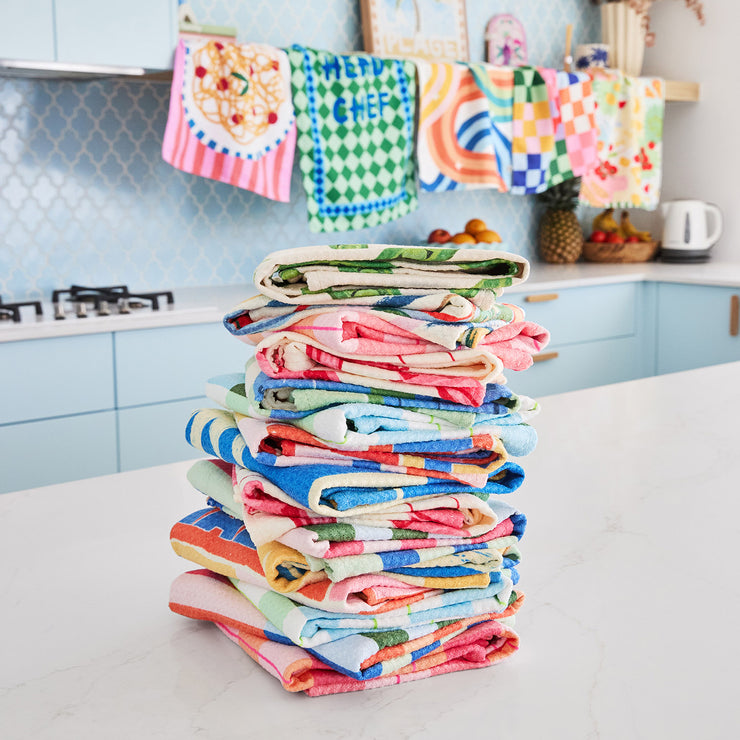 dock and bay tea towel