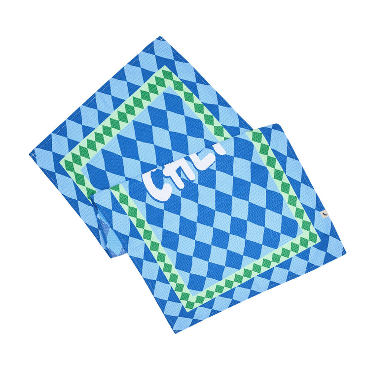 dock and bay tea towel
