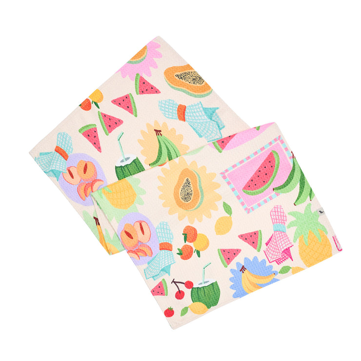 dock and bay tea towel