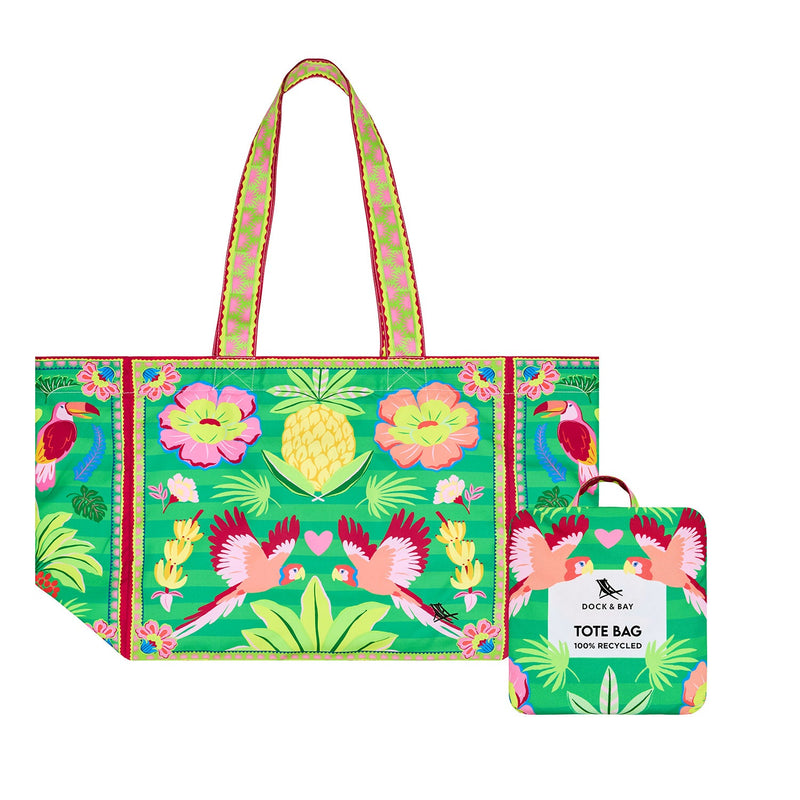Foldaway Tote Bags - Jungle Bloom