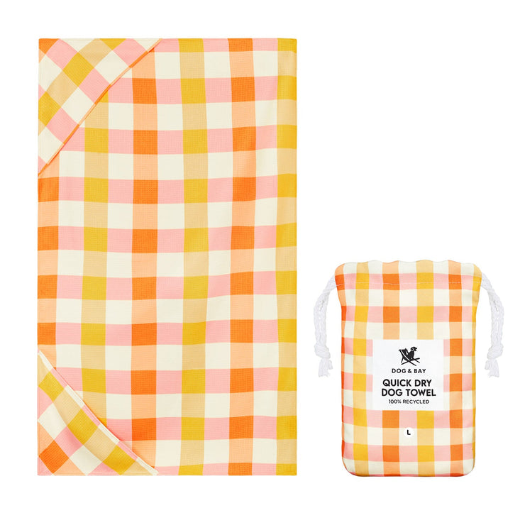 Dock & Bay Dog Towel - Rhubark & Custard