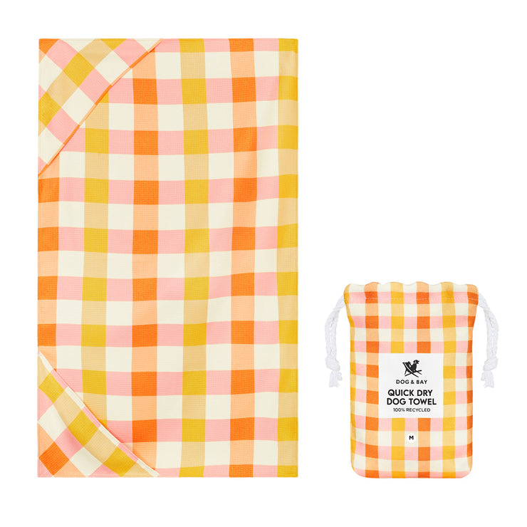 Dock & Bay Dog Towel - Rhubark & Custard