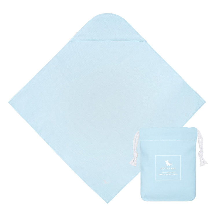 Dock & Bay Baby Hooded Towels - Bestie Blue - Outlet
