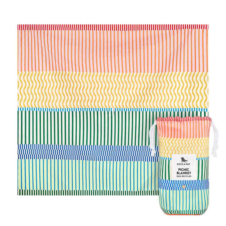 Dock & Bay Picnic Blanket - Stripe Up Your Life - GRS Certified