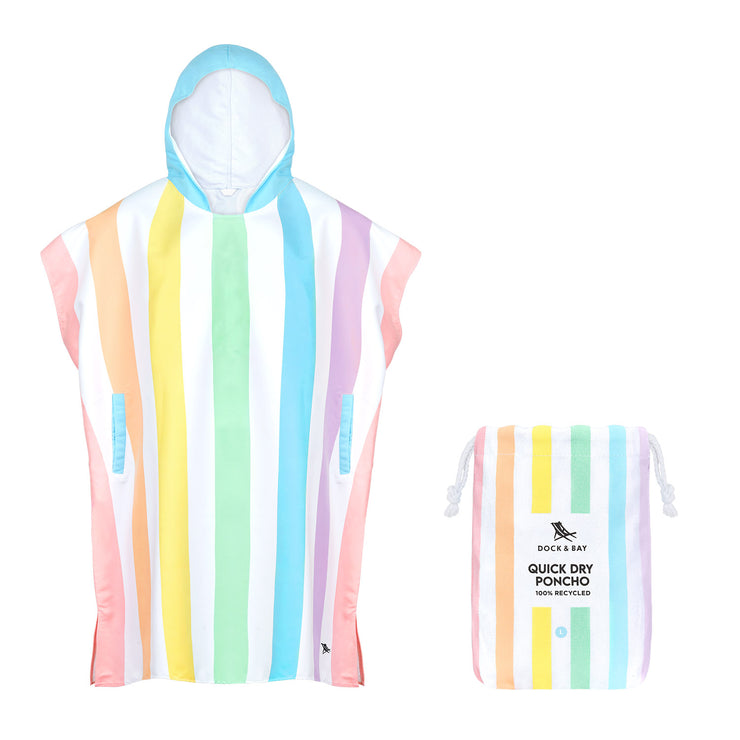 Dock & Bay Poncho - Adults - Unicorn Waves