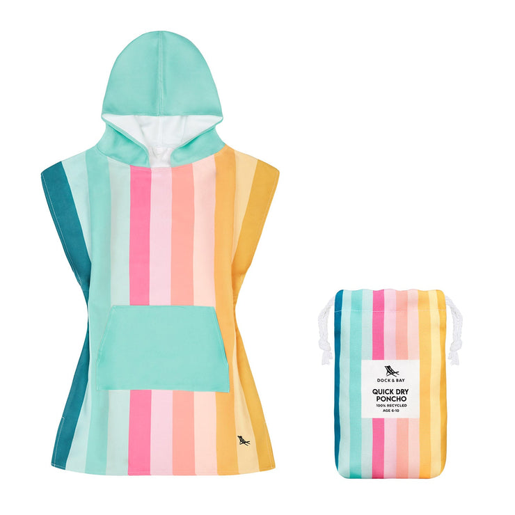 Dock & Bay Poncho Kids - Coastal Candy