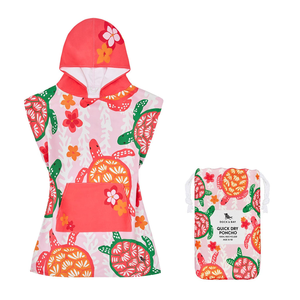 Dock & Bay Poncho - Kids - Turtley Tropical