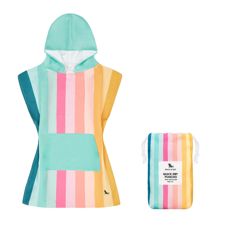 Dock & Bay Poncho Kids - Coastal Candy