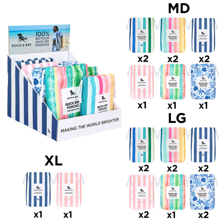 Dock & Bay - Point of Sale Display Small (Poncho Adults)