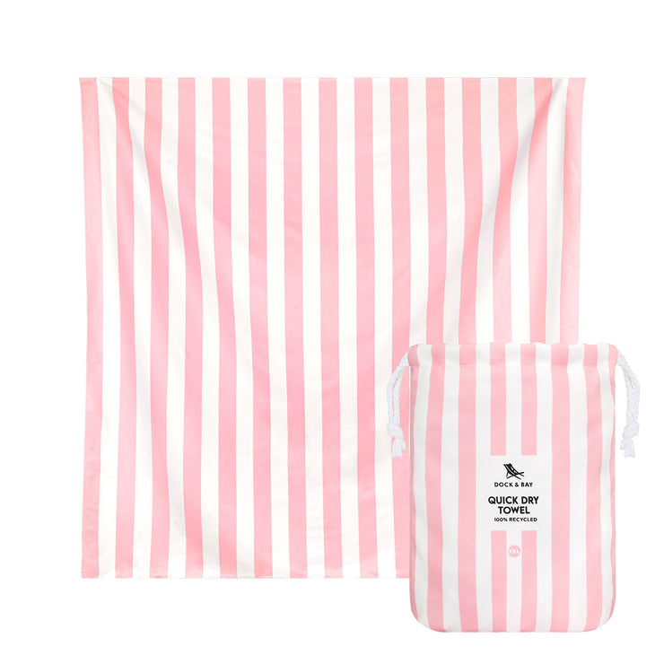 Dock & Bay Quick Dry Towel - Extra Extra Large - Malibu Pink - Outlet