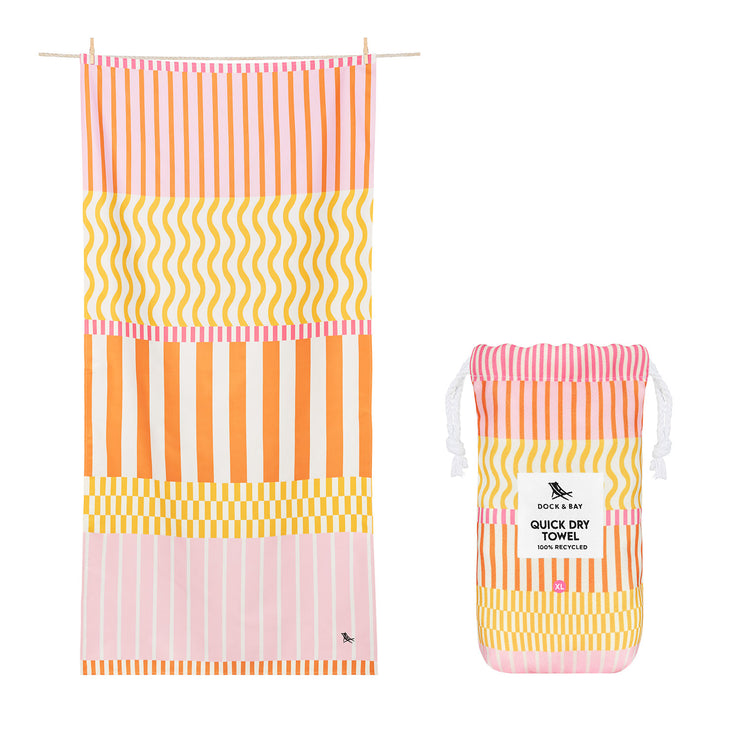 Dock & Bay Quick Dry Towel - Lemonade Waves - Outlet