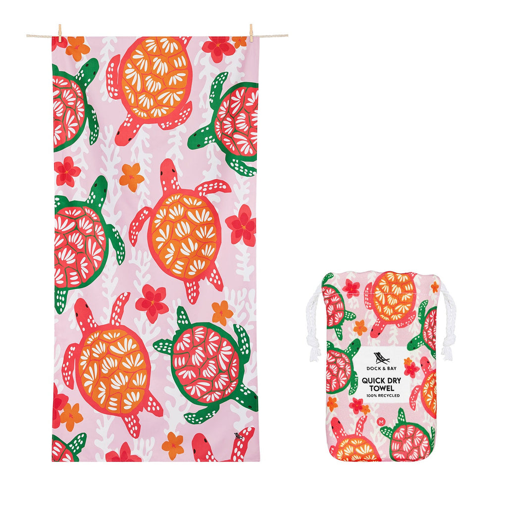 Dock & Bay Kids Beach Towel - Turtley Tropical